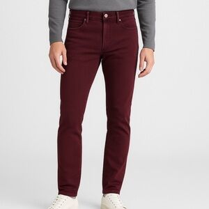 Uniqlo Men's Slim Jeans in Burgundy